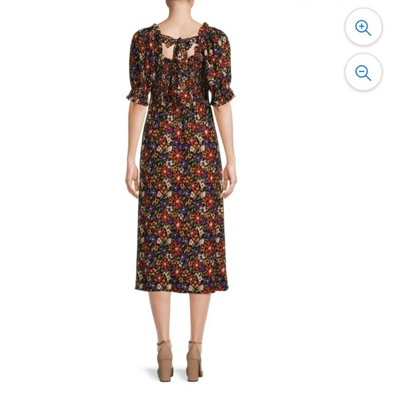 ✨NWT Beach Lunch Lounge Floral Smocked Tie Back Midi Maxi Shirt Dress Size XL - Picture 8 of 12